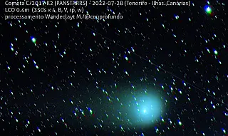 Cometa K2 chega hoje ao ponto mais próximo da Terra