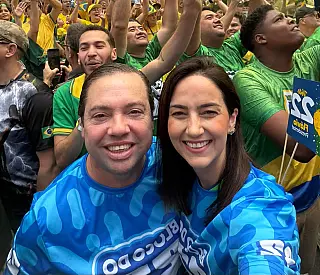 Rodolfo e Gianni participam do Bloco de Flávio Bolsonaro